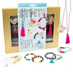 New! STMT DIY Wooden charm & Tassel Jewelry Art & Craft Kit by Horizon Group USA